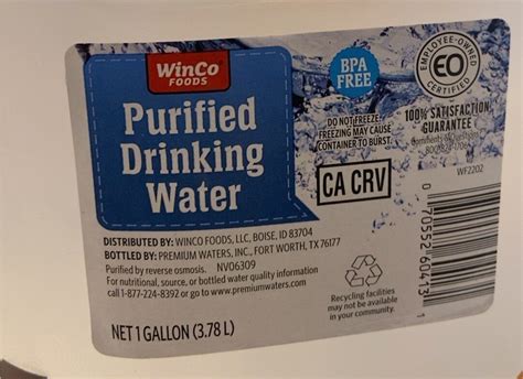 winco purified bottled water ph test|winco drinking water reviews.